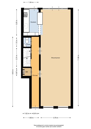 Floorplan - Virulyplein 2B, 3022 ZG Rotterdam